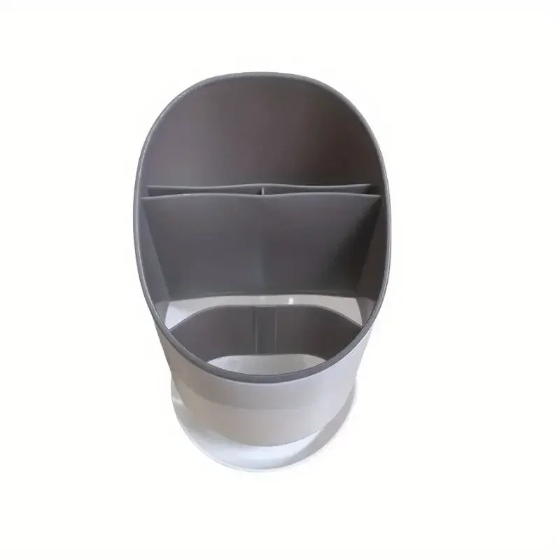 support rangement moderne blanc gris couverts cuisine conteneur plastique imperméable compartiments concaves fourchettes cuillères