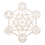coasters bois clair gravure circulaire fleur vie om lotus minimaliste 14cm 30cm