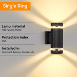 applique murale moderne noire ip65 e27 led rayures horizontales contemporaine fixations