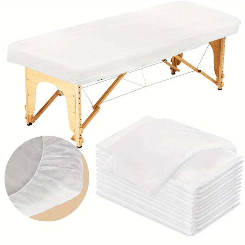 couvre lit massage blanc élastique moderne 20 pièces polyester imperméable resistant huile