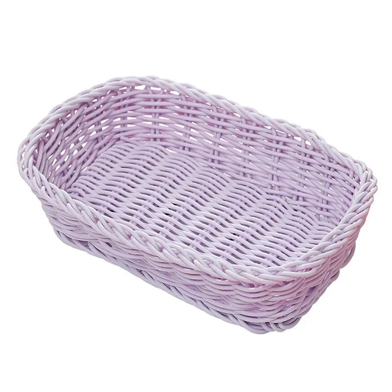 paniers tressés rose vert violet modernes décoration maison respectueux environnement stockage