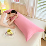 taies d'oreiller modernes 100% polyester bleu clair beige rose 48x120cm 48x150cm 48x180cm
