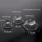présentoir transparent support présentation acrylique facettes géométriques moderne boule clip base décoration
