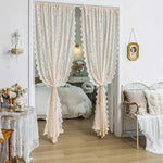 rideau blanc broderie florale transparent classique tringle polyester dimension 140x114cm