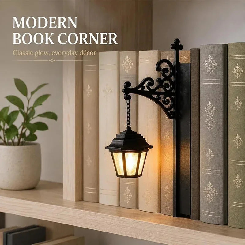 lampe décorative rétro fantôme livres suspension murale led transparente vintage