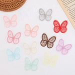 appliques papillon dentelle brodée transparentes couleurs variées polyester 4.5cm 4.0cm DIY trims patches oniriques
