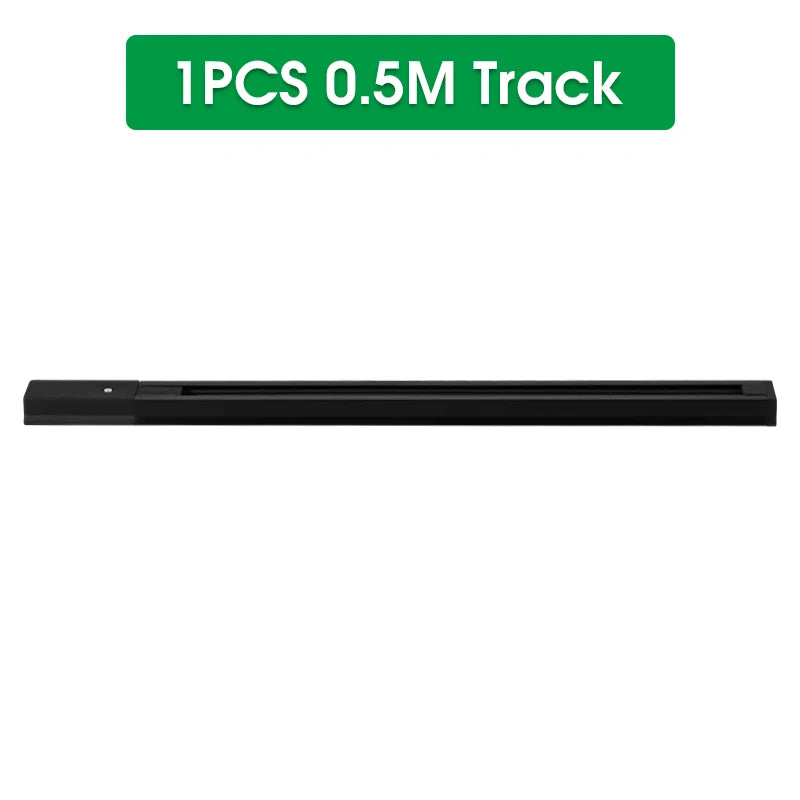 rails lumière led moderne noirs 1m 05m connecteurs droit boîte