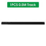rails lumière led moderne noirs 1m 05m connecteurs droit boîte