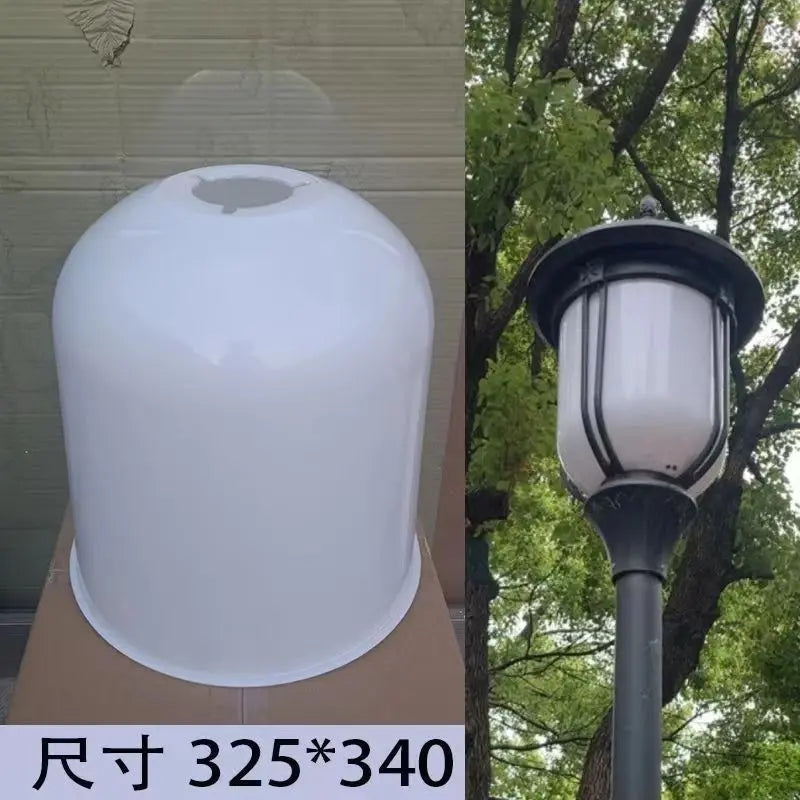 lampe rue abat jour blanc noir classique tringle extérieure contemporaine fixe grande taille variante