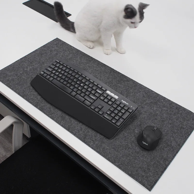 tapis souris gris foncé texture points blancs moderne antidérapant souris clavier tasse
