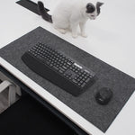 tapis souris gris foncé texture points blancs moderne antidérapant souris clavier tasse
