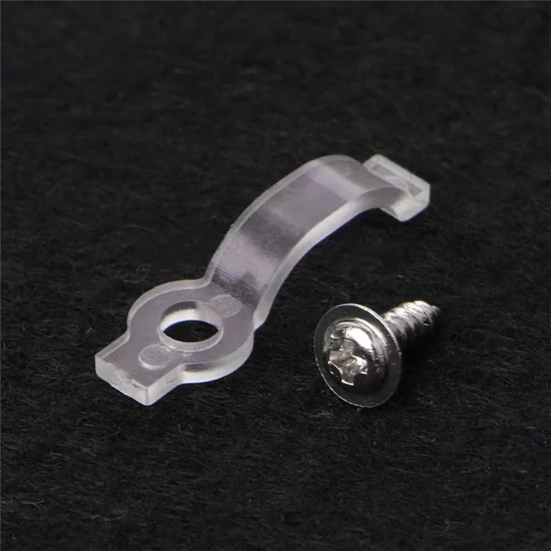 clips fixation led transparent vis moderne bande lumineuse étanche 100pièces