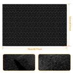 tapis protection induction silicone anti dérapant moderne motif géométrique noir 78x52cm