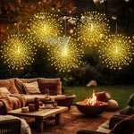 guirlande lumineuse moderne étoiles lumineuses blanc doré multicolore 240 leds fixations oeilletsextérieur decoration noel