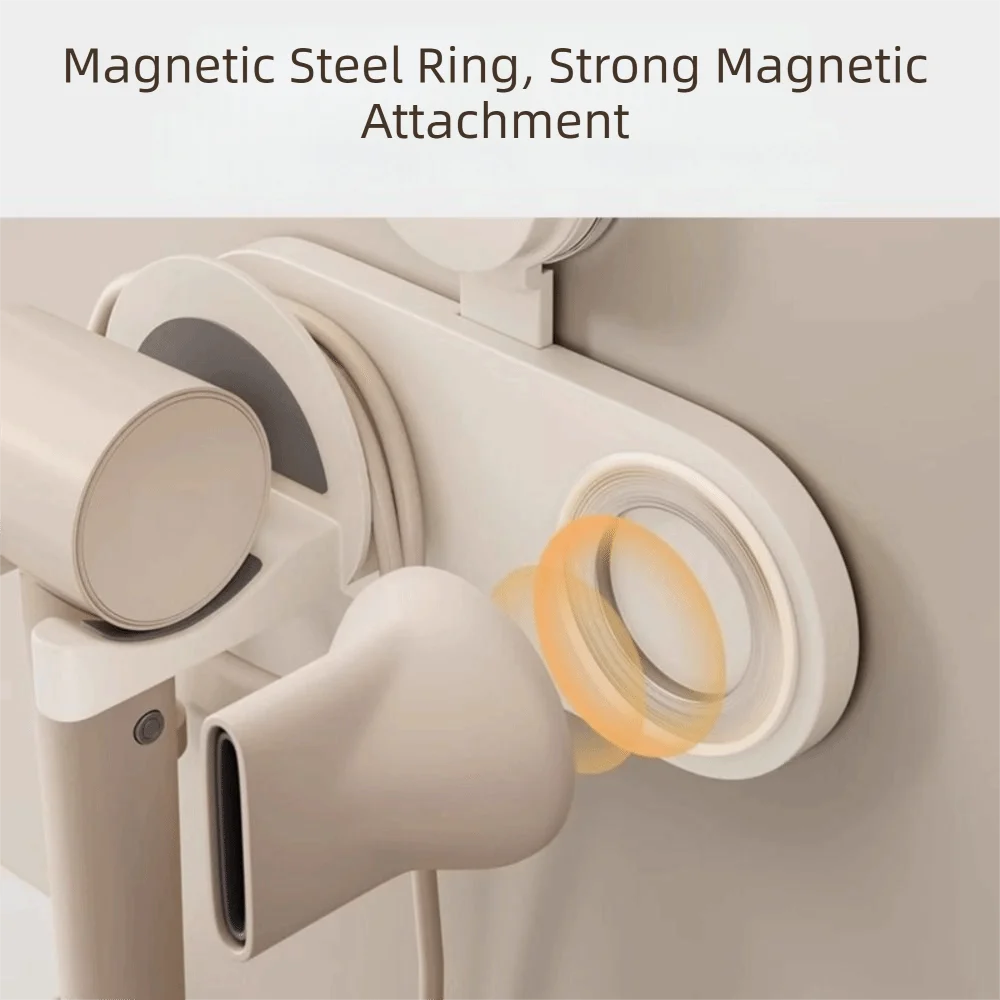aspirateur main moderne adhésif anneau magnétique nozzle gris beige rond lisse imperméable