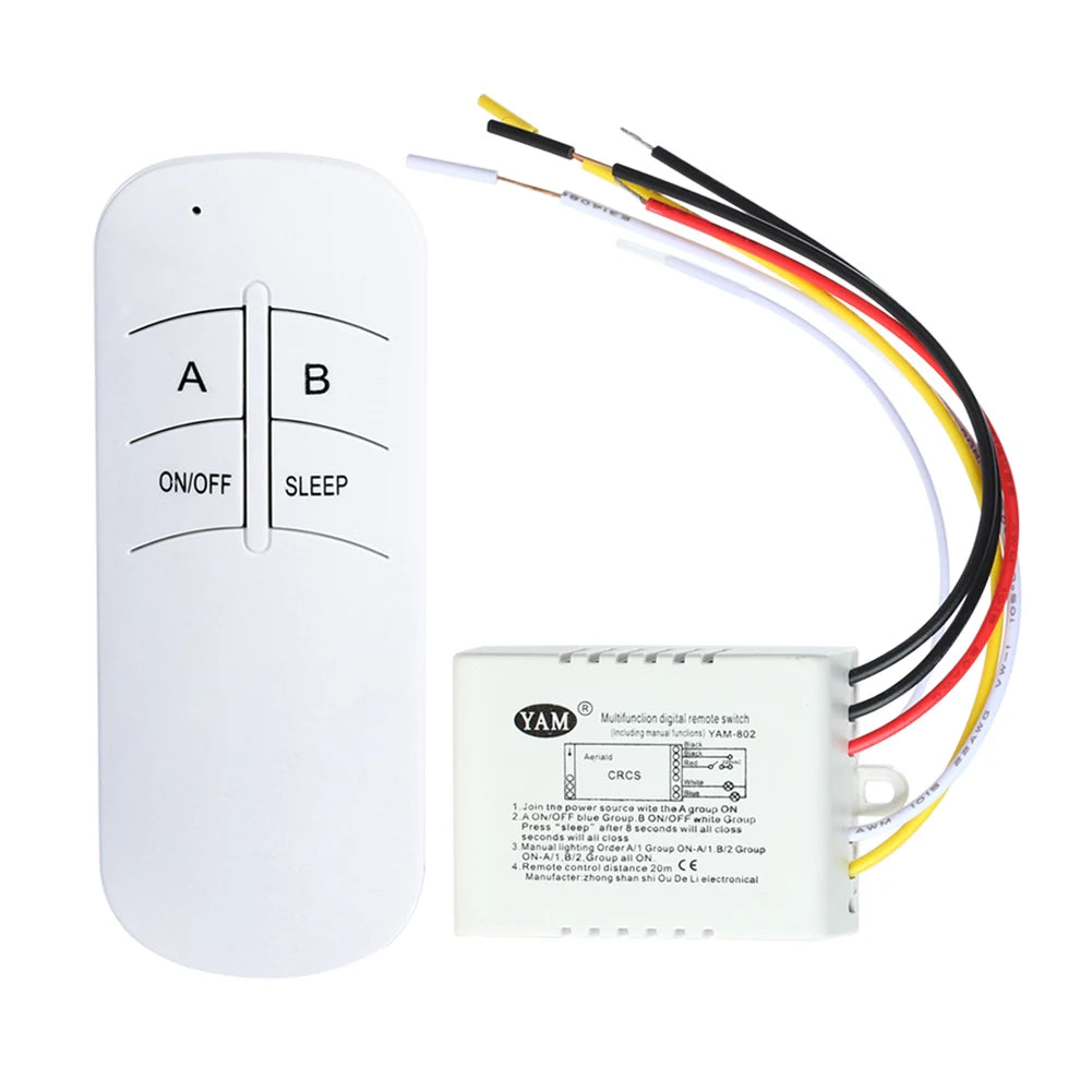 télécommande récepteur éclairage sans fil basse tension moderne minimaliste boutons on off sleep