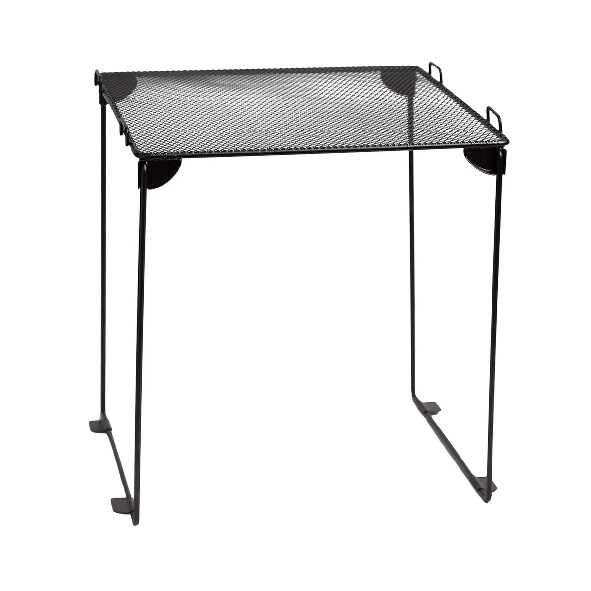 table pliable maille métallique noir blanc rose moderne sous verre organisation cuisine