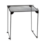 table pliable maille métallique noir blanc rose moderne sous verre organisation cuisine