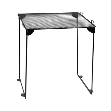 table pliable maille métallique noir blanc rose moderne sous verre organisation cuisine