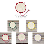tapis chats blanc rouge rose jaune violet tissé points noirs moderne oreilles chat anneau