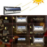 lampe solaire led panneaux solaires capteur mouvement ip65 moderne extérieure sécurité jardin contemporain