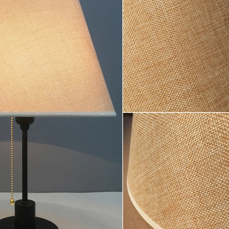 abat jour tissu lin opaque rustique bohème décoration intérieure lampe table moderne chambre