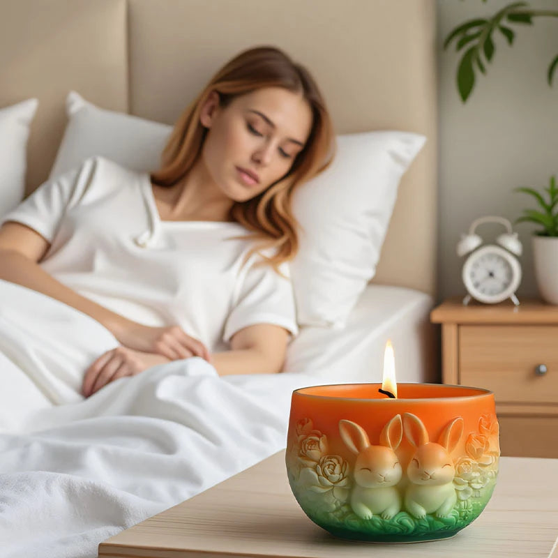 moule silicone lapin fleurs bougie aromathérapie pot fleur do it yourself artisanal