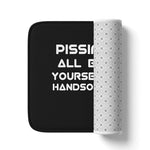tapis bain moderne noir blanc rose motif personnage humoristique antidérapante absorbant