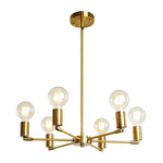 chandelier industriel moderne or noir ampoules e26 verre transparent