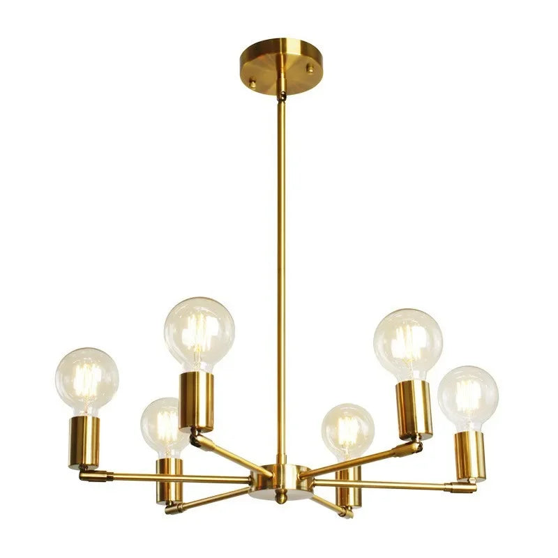 chandelier industriel moderne or noir ampoules e26 verre transparent