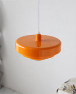 Suspension lumineuse moderne circulaire stratifiée blanc orange vert foncé scandinave chambre restaurant