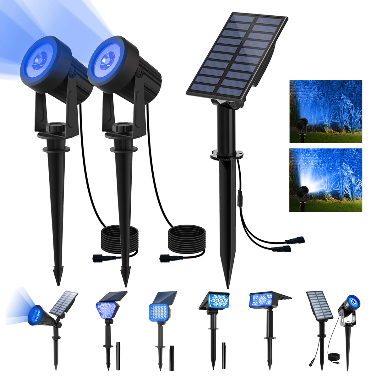 projecteur solaire led noir moderne ip65 étanche autonomes vacances jardin extérieur contemporain