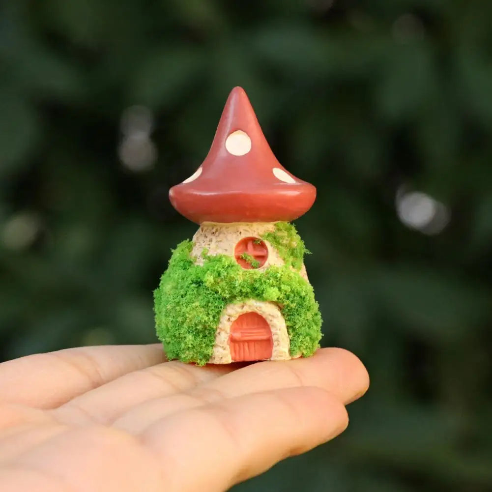 miniatures maison fée figurines dessin animé panneau routier boîte lettres pierre statuette champignon jardin