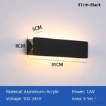 lampe murale led blanche moderne aluminium salon chambre éclairage lecture