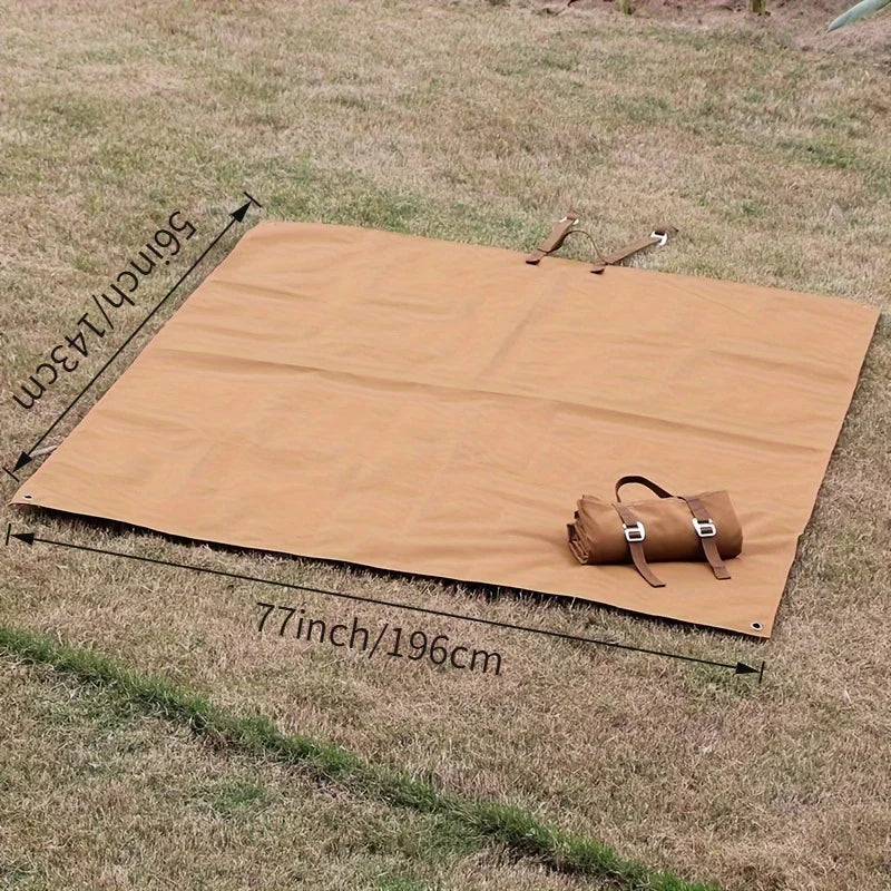 tapis sol pliable oxford vert olive bleu marron clair robuste pratique sac rangement