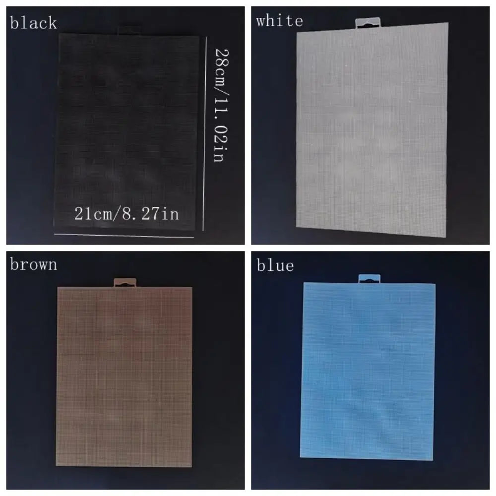 feuille tissu broderie point croix solide 14ct 28x21cm peinture noir bleu marron blanc moderne