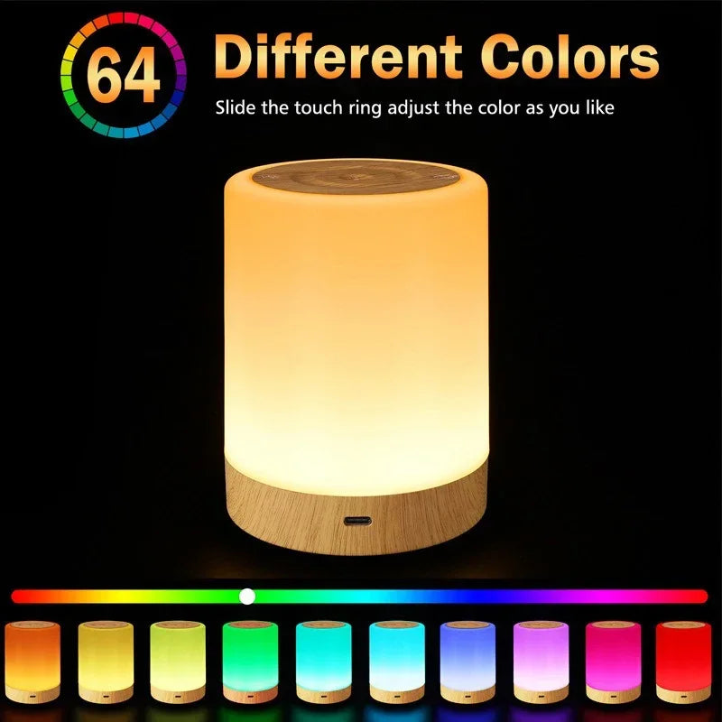 lampe table led tactile blanc bois moderne minimaliste translucide flux lumineux faibleRGBOptimal