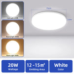 plafonnier led moderne blanc rond ultra mince éclairage quotidien surface opaques vis câbles électriques