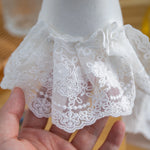 ruban dentelle fleurs blanc mariage classique accessoire couture decoration robe franges