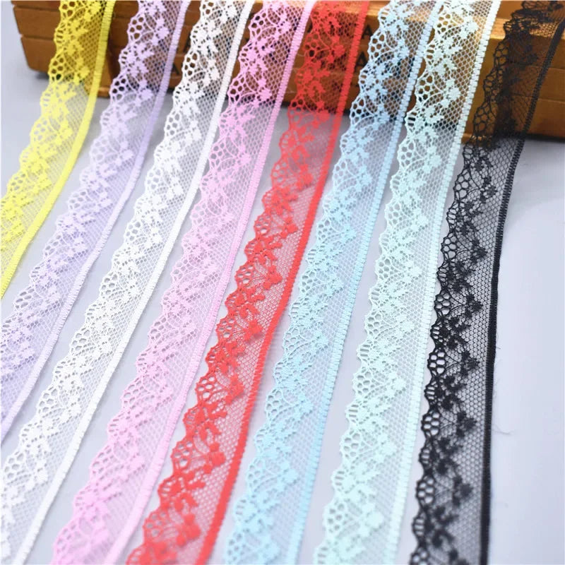ruban dentelle 20mm large mariage jaune rose blanc rouge bleu noir classique haute qualité
