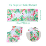 nappe table fête tropicale fleurs feuilles modernes couleurs vives opaque enfants anniversaire