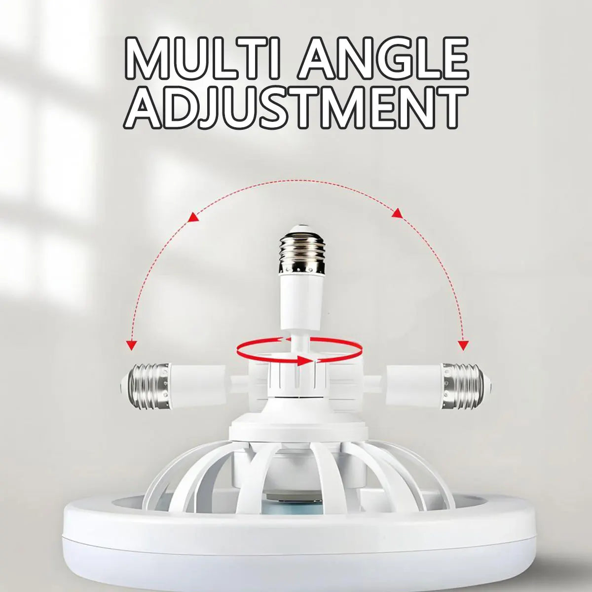 ventilateur lampe led moderne blanc grille télécommande flux lumineux certification ul rohs