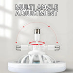 ventilateur lampe led moderne blanc grille télécommande flux lumineux certification ul rohs