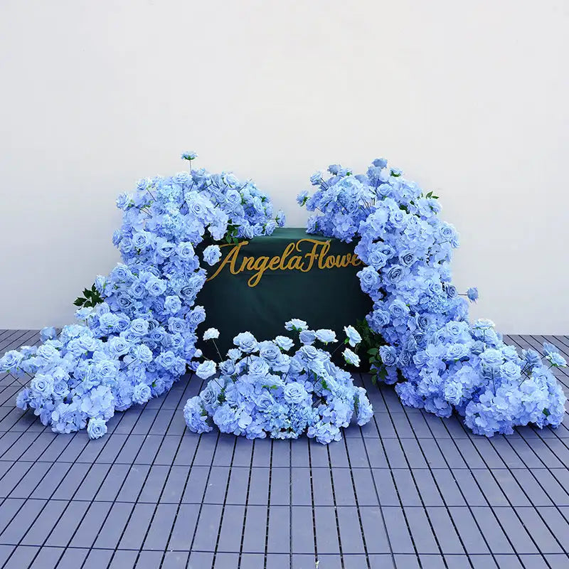 arche fleurs roses blanches decoration mariage exterieur classique 2mètres soie artificielle