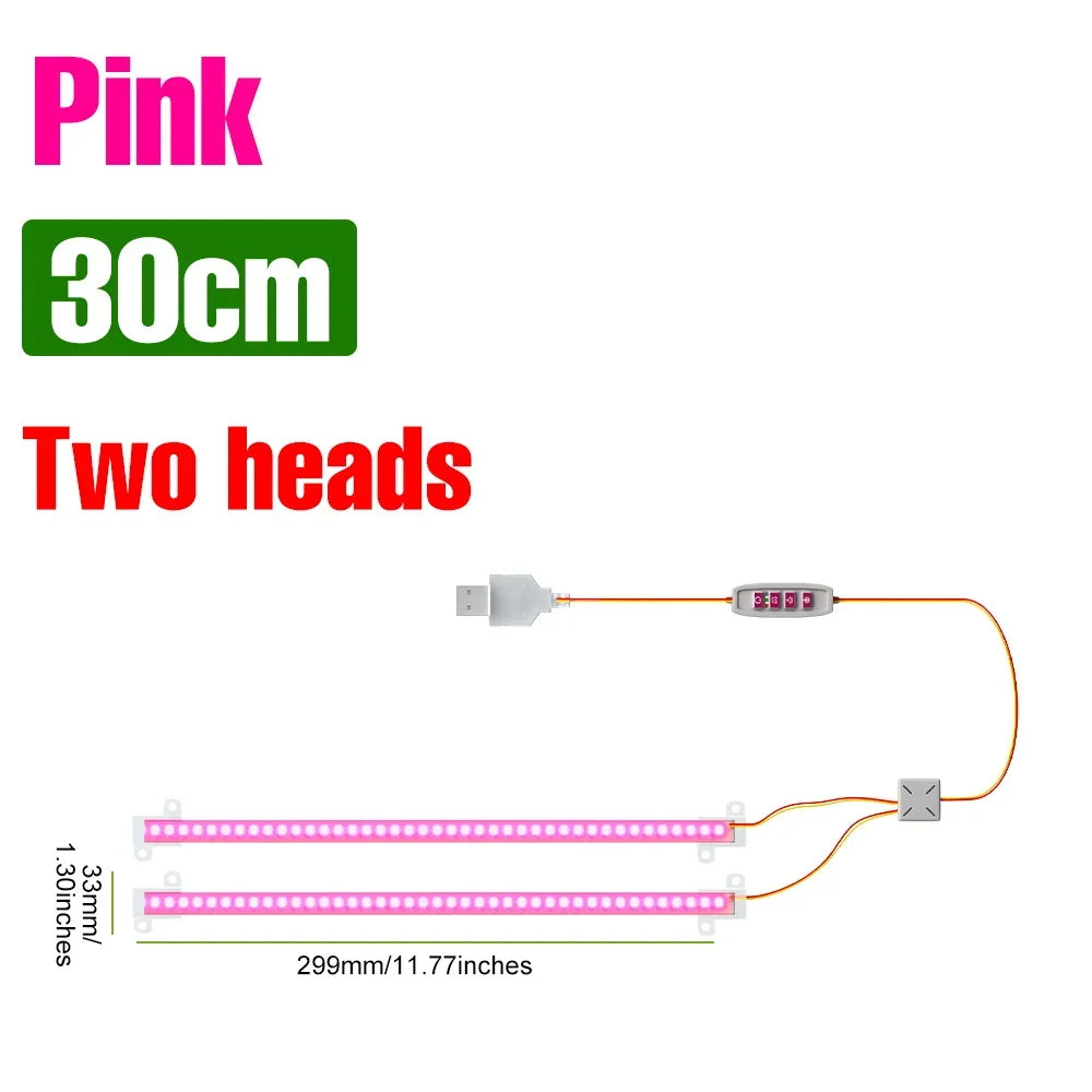 lampe led plante 30 50cm blanc rose bleu moderne clips adaptable usb