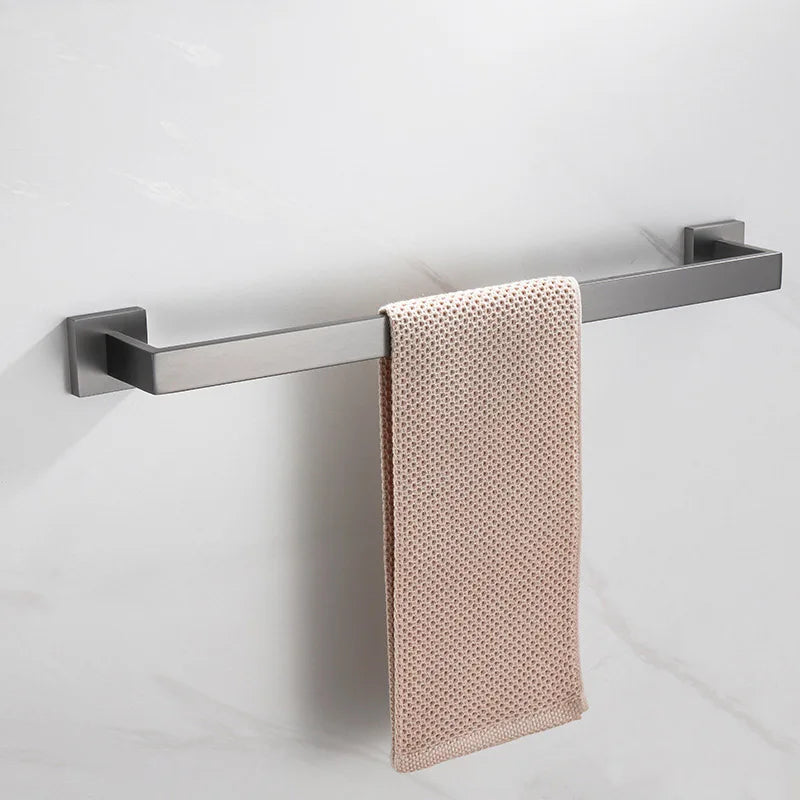 accessoires salle bain gris étagère serviettes porte savon moderne minimaliste porte soucoupe porte sèche