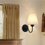 lampe murale moderne or noir blanc toile lin nordique romantique fixée mur vis led
