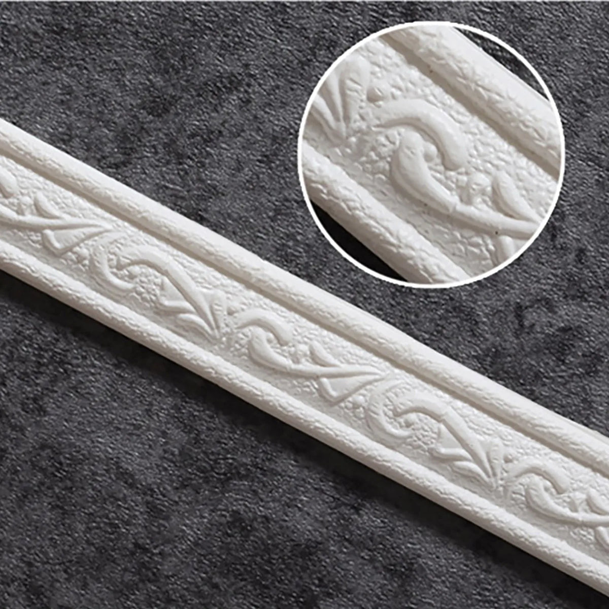 ruban decoratif floral classique ornement autoadhesif noir marron gris beige doré mur moderne