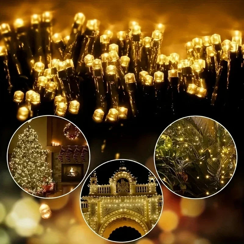 guirlande lumineuse solaire imperméable ip65 20 led jaunes modes facile sans câblage nécessaire