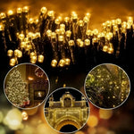 guirlande lumineuse solaire imperméable ip65 20 led jaunes modes facile sans câblage nécessaire